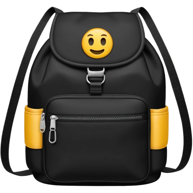 sac a dos de sport noir sans smiley emoji