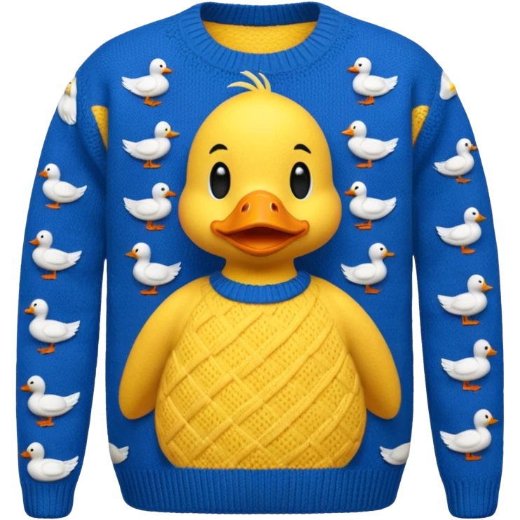 vowen sweater with duck pattern emoji