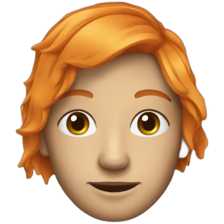 Vertriebler mit Orangen Haare emoji