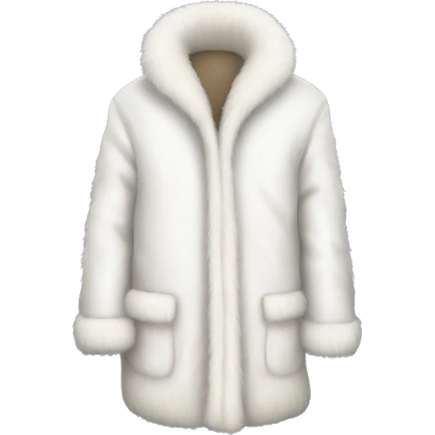 White Fur coat  emoji