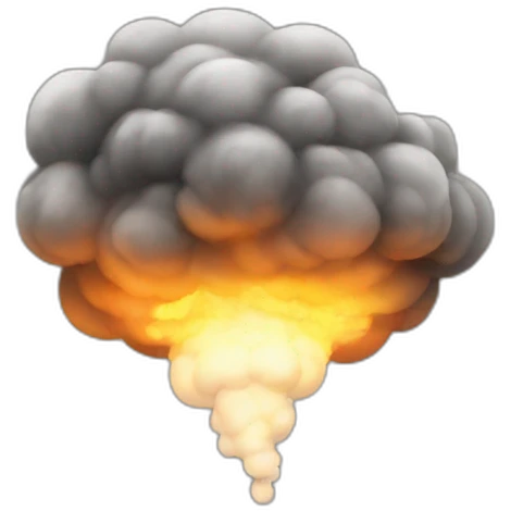 Bomb smoke fire emoji