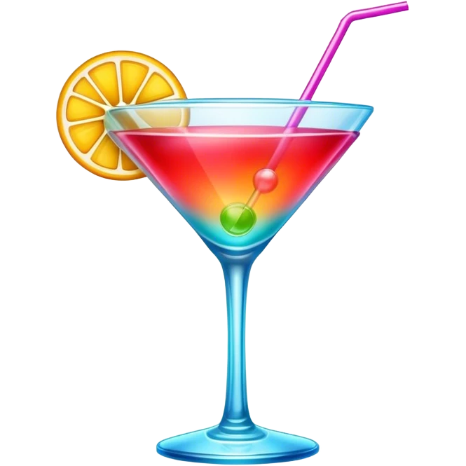 Neon sinboard coctail emoji