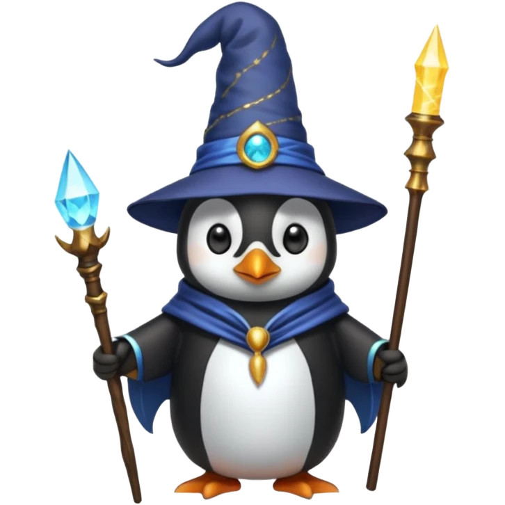 Penguin Wizard emoji
