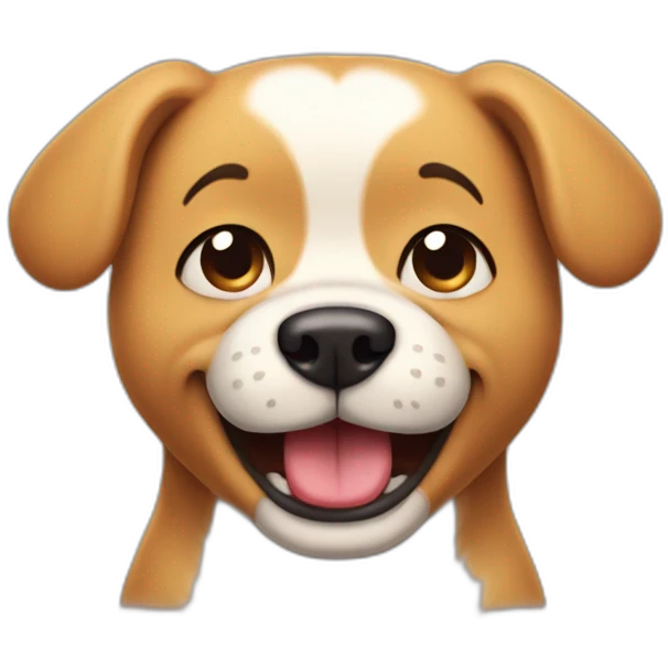 exited cartoon dog crying in love emoji