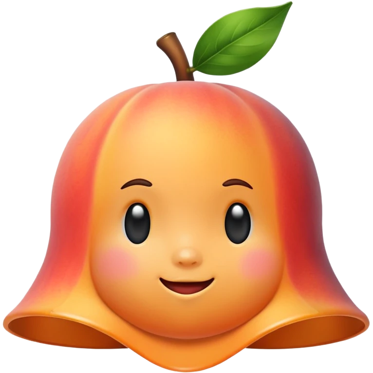 Peach bell emoji, apple style emoji, vibrant and playful, simple and recognizable, no text emoji