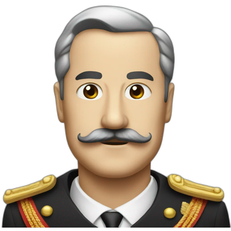 Famous dictator with small mustache emoji