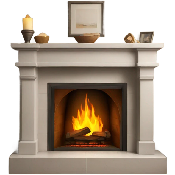 Realistic fireplace  emoji