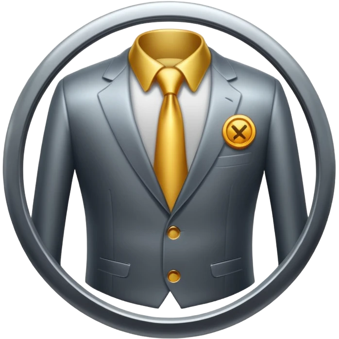 suit button no smiley emoji