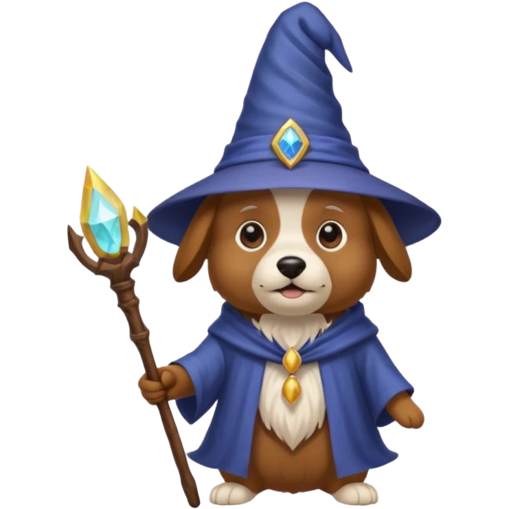 Dog wizard emoji