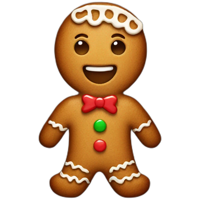 cute gingerbread man emoji