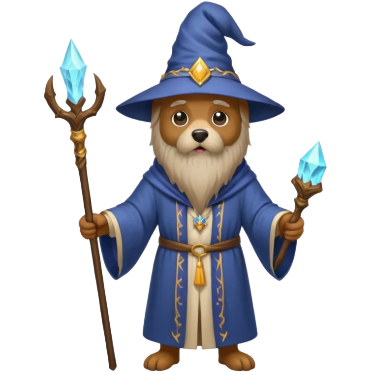 Dog wizard emoji