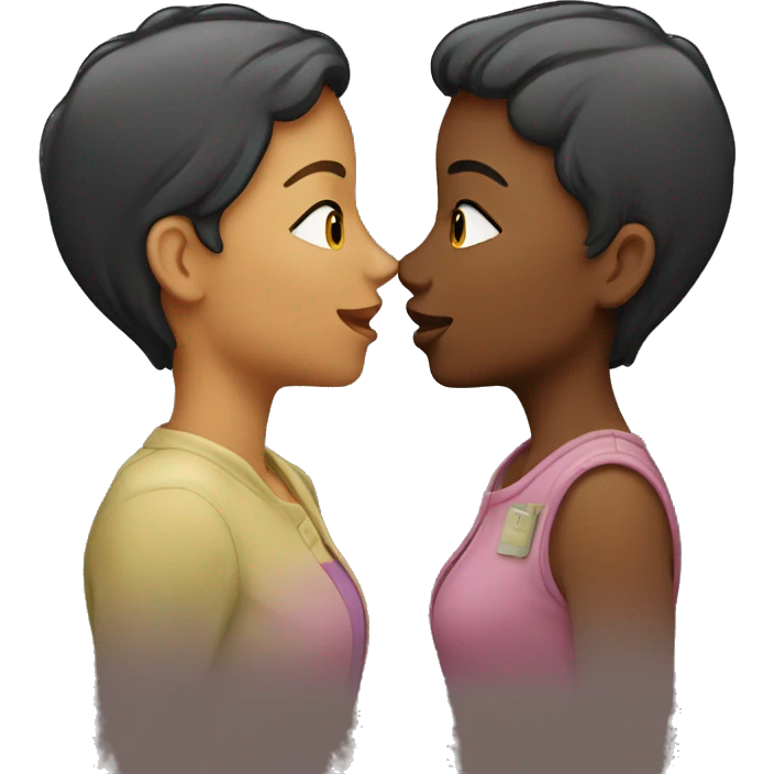 lesbians kissing emoji