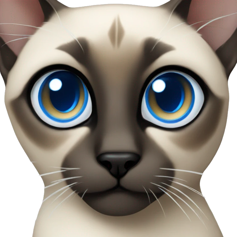 blue eyed siamese cat emoji