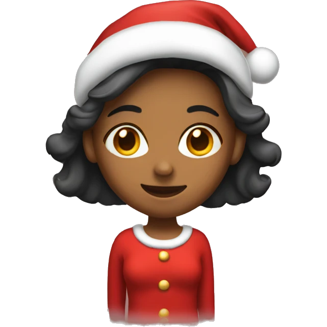 a girl in a santa suit emoji