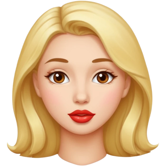 Beautiful Woman with kisses emoji