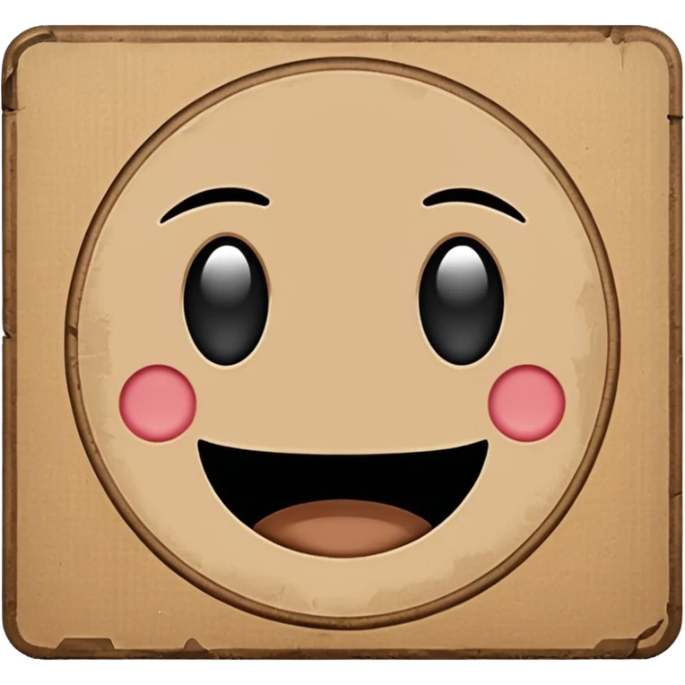 homeless cardboard sign icon, rectangle text on it emoji