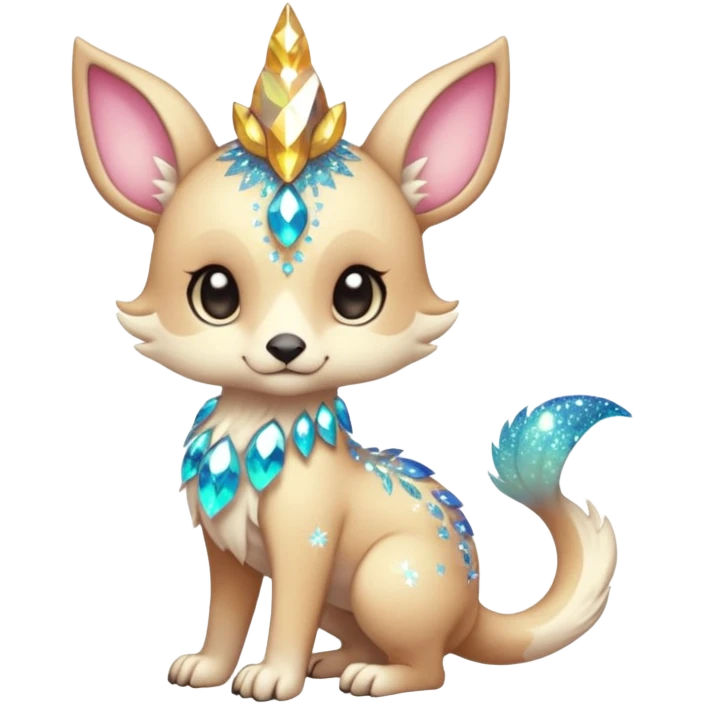 Cool cute Kawaii fantasy animal sparkle Fionbri creature by griffsnuff & LiLaiRa & Falvie full body emoji
