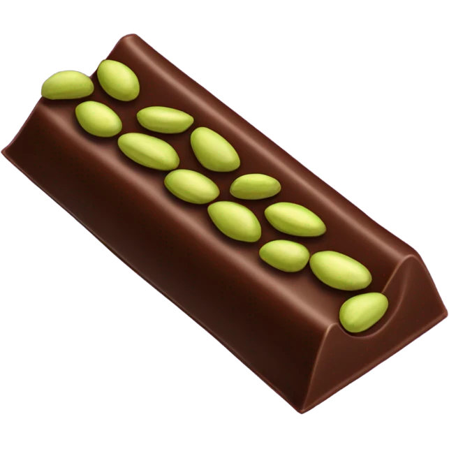 chocolate bar with pistachio filling emoji