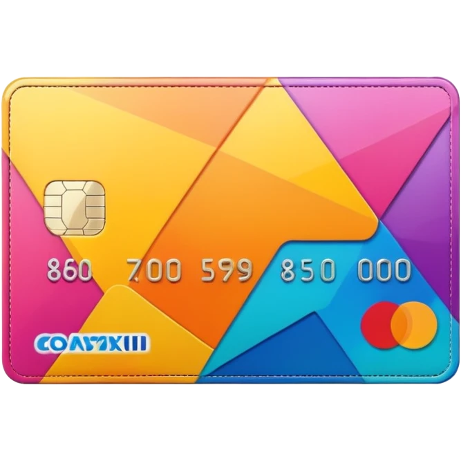 aesthetic credit card with pattern emoji