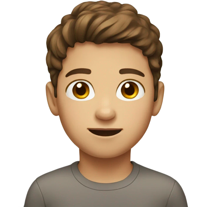 Kid with brown hair  emoji