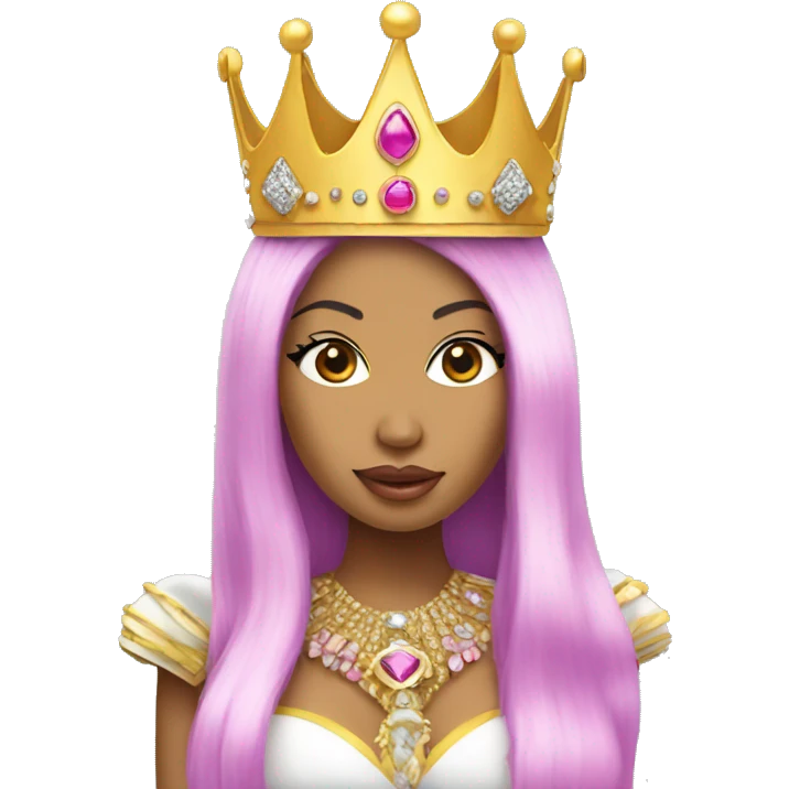 Nicki Minaj with a crown on emoji