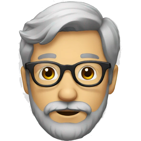 French Bearded person majestic with glasses emoji