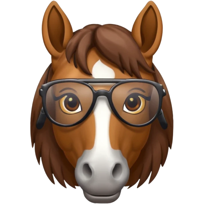 Horse wearing sunglasses looking at u confused  emoji