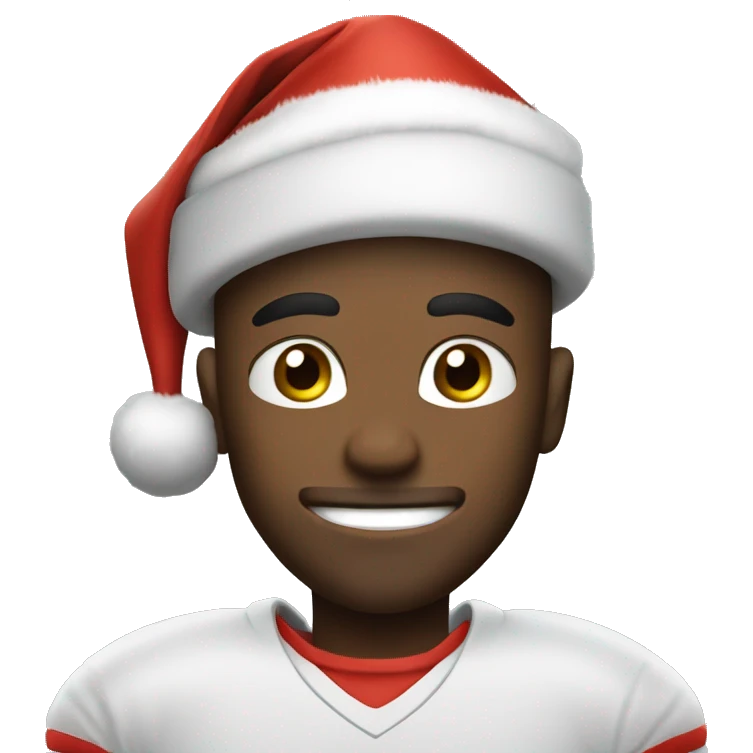 football player with christmas hat emoji
