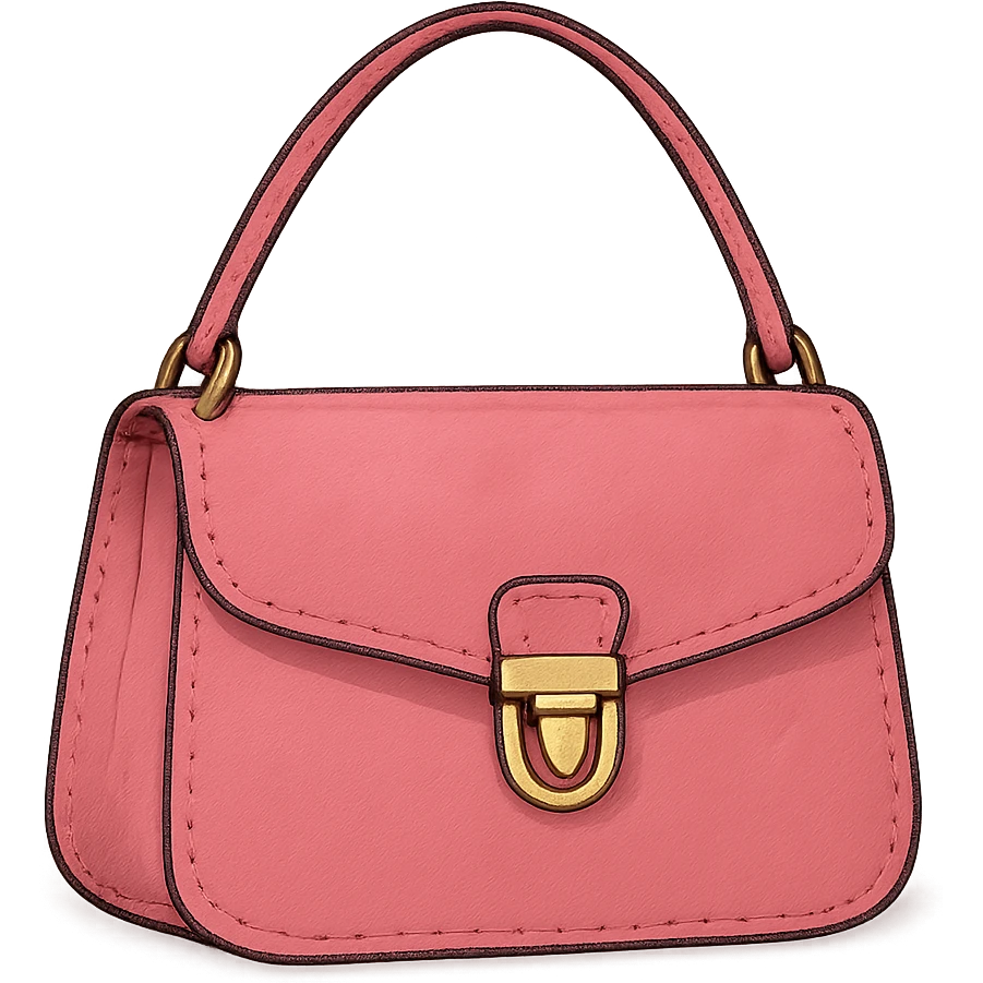 pink purse, digital illustration emoji