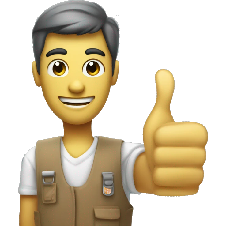 Giving Thumbs Up Next to Blank Signadmin giving thumbs up emoji