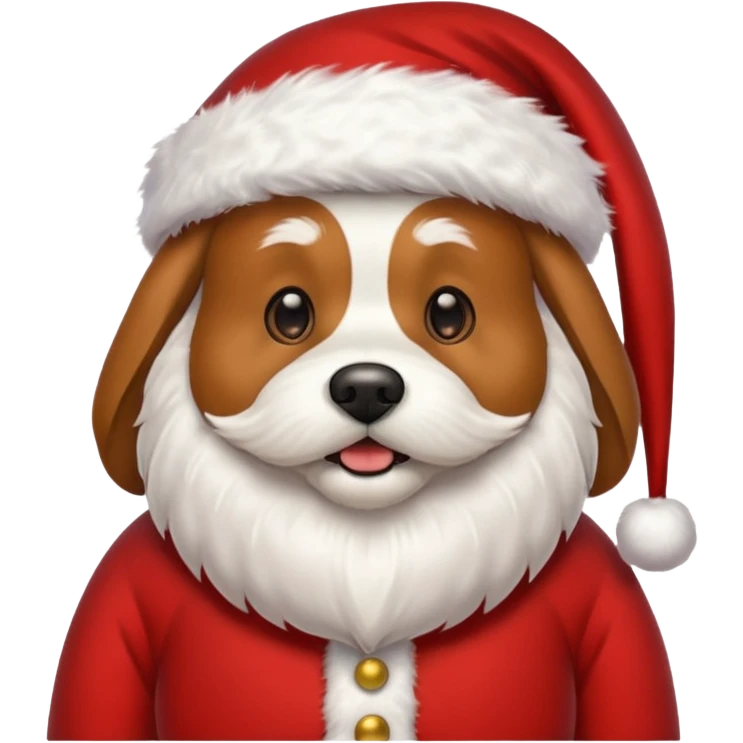 Dog Santa head emoji