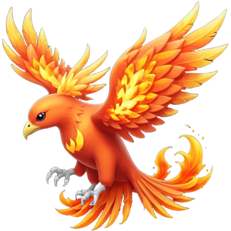 Pokemon legendary laranja and red crystal moltres emoji