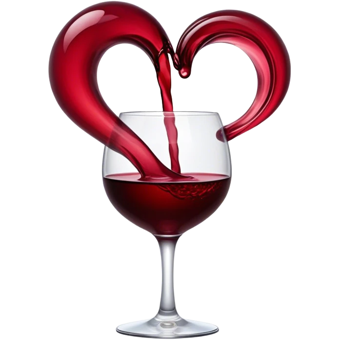 Red wine heart emoji