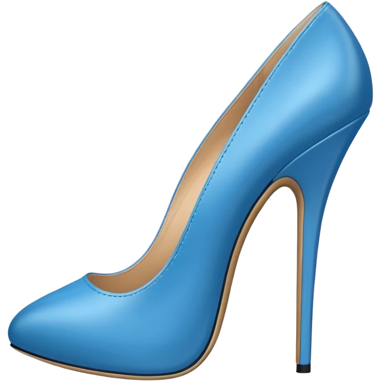 blue high-heeled shoes emoji