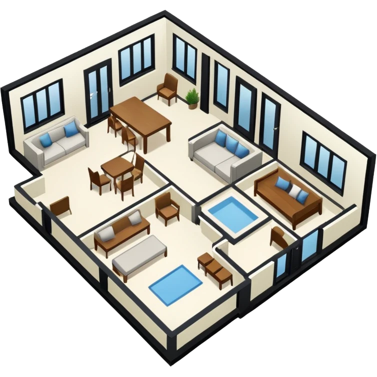 hand draw house plan emoji