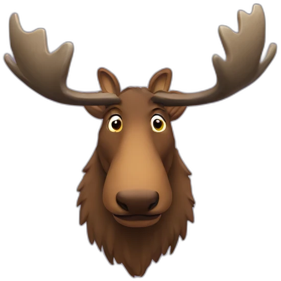Moosehead with a moustache emoji