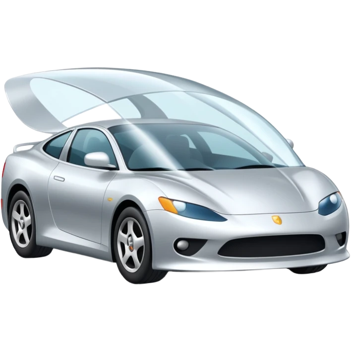 car with a transparent shield or film emoji