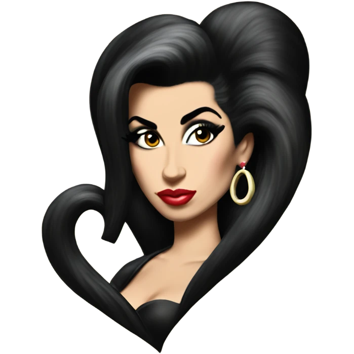 Amy Winehouse rockabilly style heart emoji