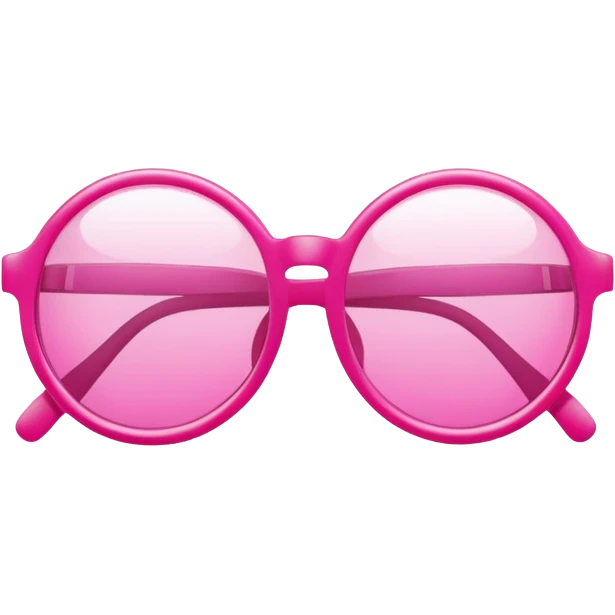 round protective glasses with vibrant pink tinted lenses, laboratory eyewear emoji