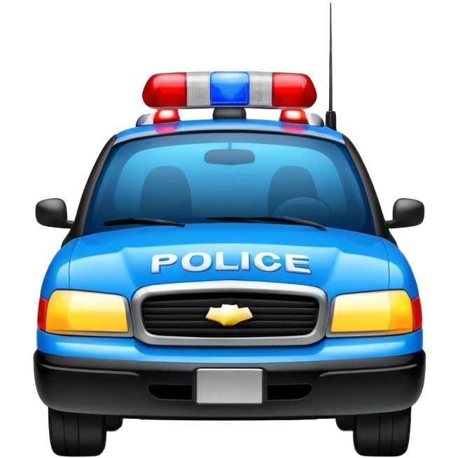 police car with lights on emoji
