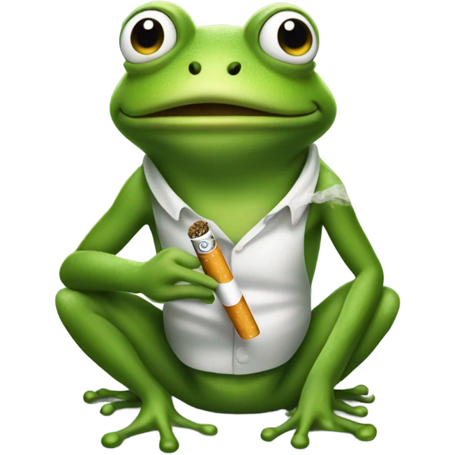 smoking frog emoji