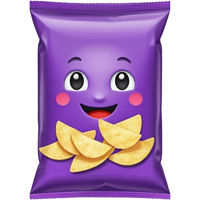 purple pacaged chip without writing emoji