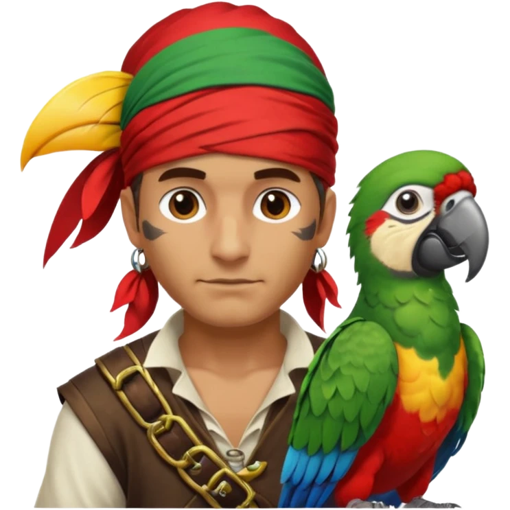pirate and parrot emoji