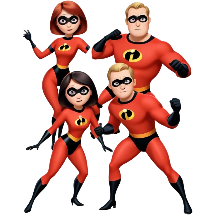 Incredibles superhero family emoji