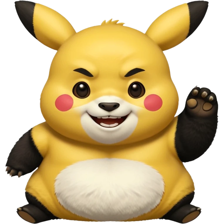 Pickachu and Kung fu panda po emoji