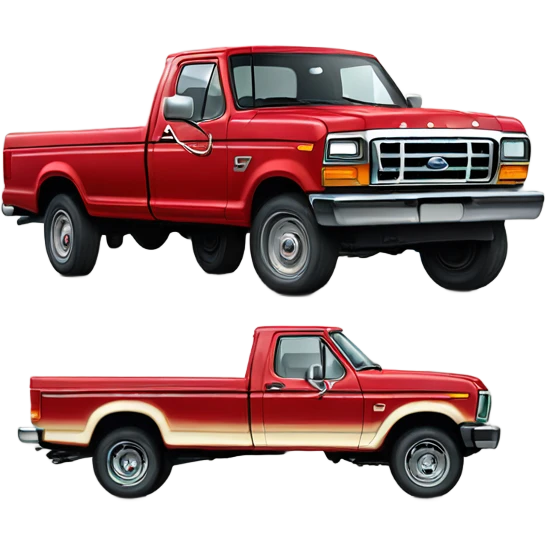 Red, 1986 ford f-250 emoji