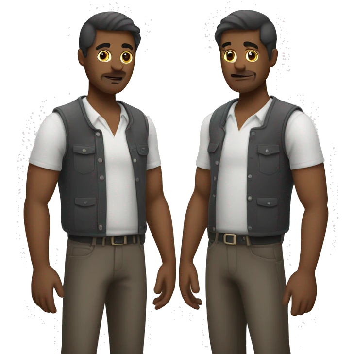 Man with a third arm under his stomach  emoji