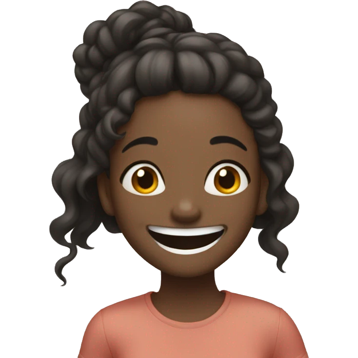 Black girl laughing  emoji