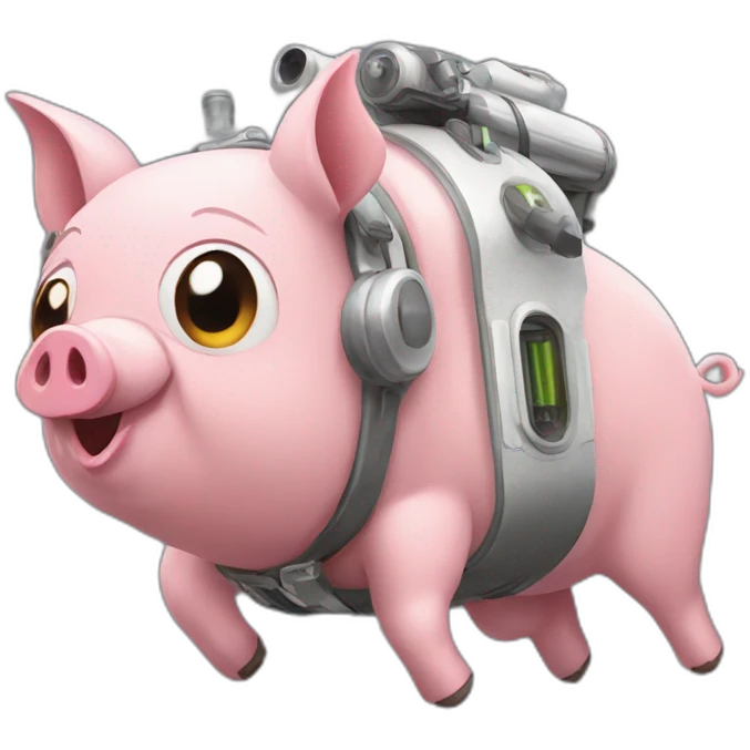 pig with jetpack emoji