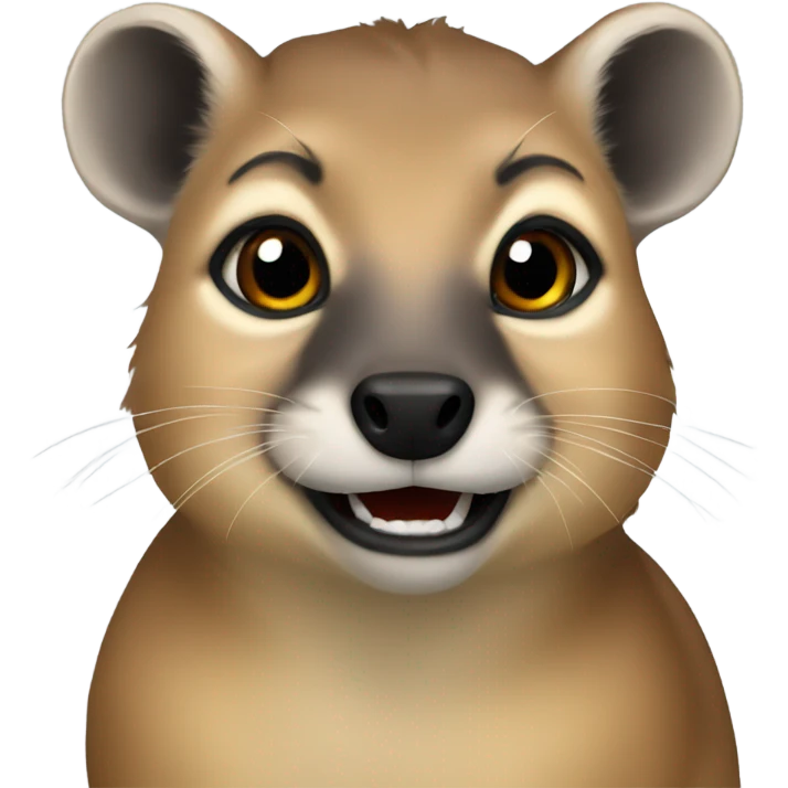 A hyrax emoji